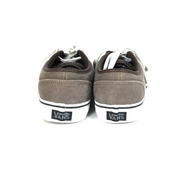 Vans Atwood Washed Brown Canvas Low Top Skater Shoes Sneakers Mens Size 7.5 - Picture 4 of 10